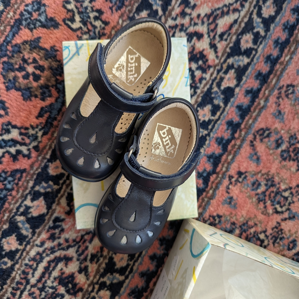 Bink Classic Black Kids Dress Shoes